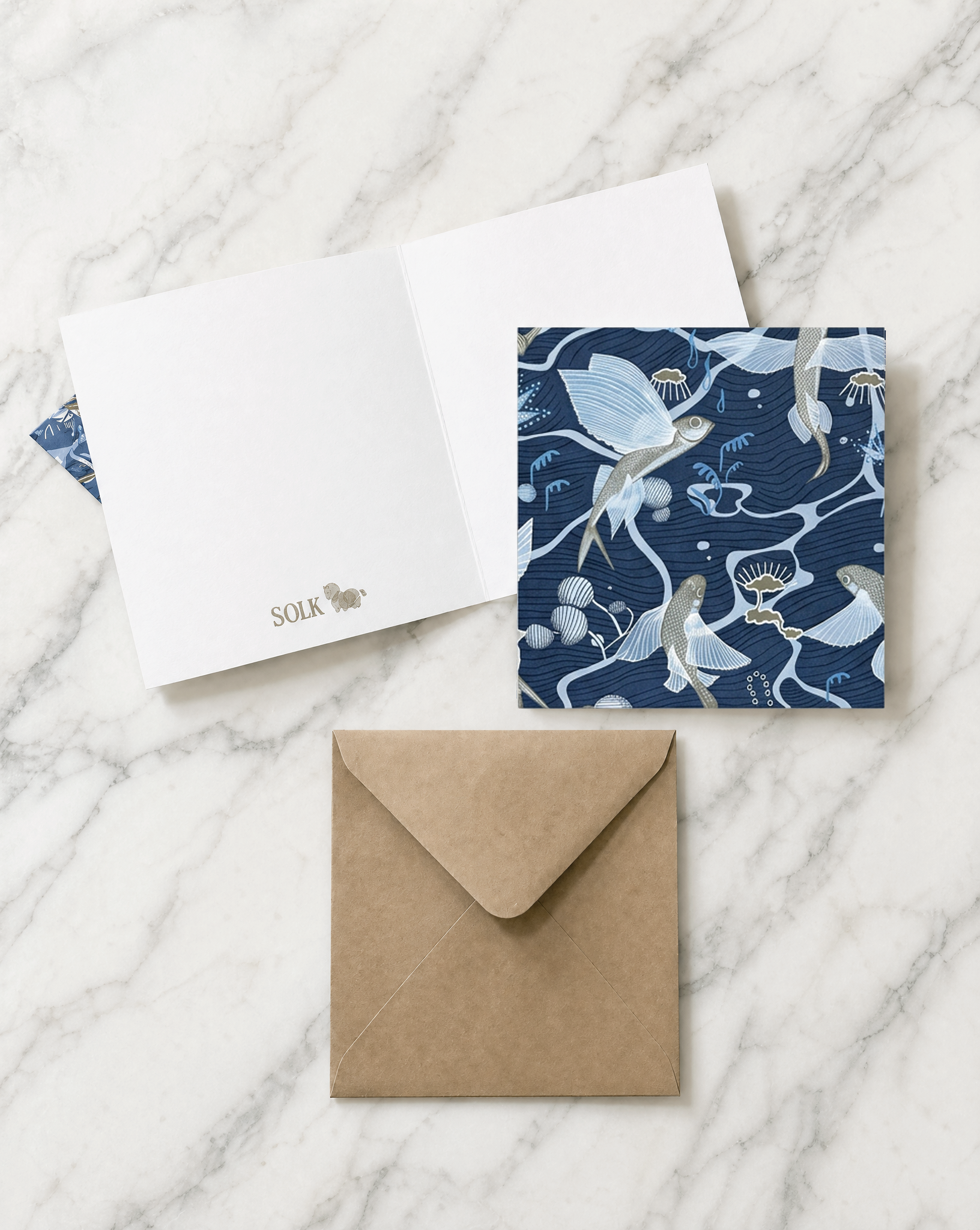 Greeting Card Flying Fish
