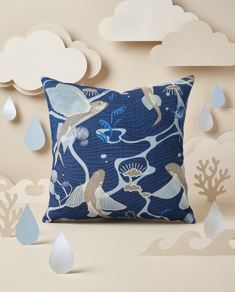 Flying Fish Cushion Cover 50x50 cm