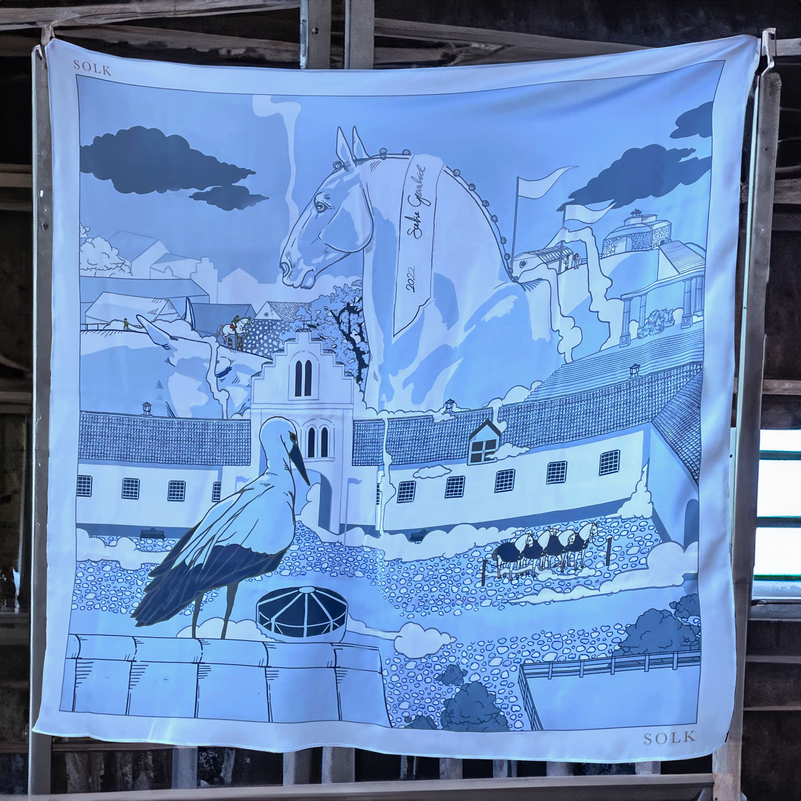 Equestrian Night Scarf
